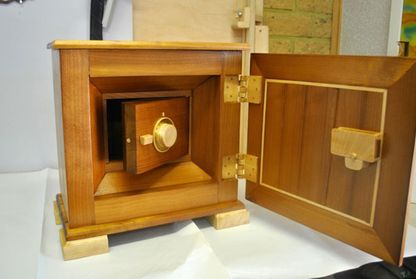 Wood Art Finland produces wooden safes