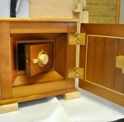 Wood Art Finland produces wooden safes